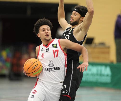 ProB BARMER 2 Basketball Bundesliga, Group North, 9 Matchday, ETV Hamburg WWU Baskets Münster 72 105 , Mubarak Salami ETV, l , MARCK COFFIN Eimsbüttel Hamburg
