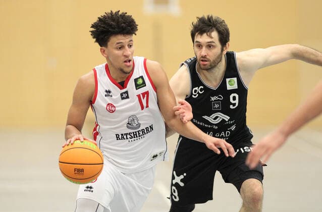 ProB BARMER 2 Basketball Bundesliga, Group North, 9 Matchday, ETV Hamburg WWU Baskets Münster 72 105 , Mubarak Salami ETV, l , ANDREJ KÖNIG Eimsbüttel Hamburg