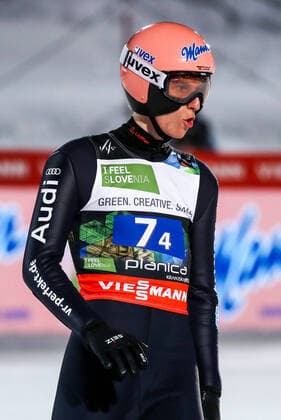 SKI FLYING - FIS Ski Flying World Championship, WM, Weltmeisterschaft Planica PLANICA,SLOVENIA,13.DEC.20 - NORDIC SKIING, Ski jumping, Skispringen, Ski, nordisch SKI FLYING - FIS Ski Flying World Championship, team competition. Image shows Karl Geiger (GER). GEPAxpictures xMaticxKlansek