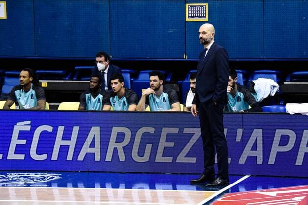 BUSCAGLIA MAURIZIO ( entraineur Brescia ) - BASKET : Metropolitans 92 vs Germani Brescia - Eurocup - 15 12 2020 FedericoPestellini Panoramic 