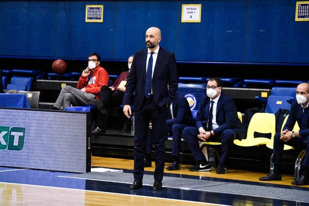 BUSCAGLIA MAURIZIO ( entraineur Brescia ) - BASKET : Metropolitans 92 vs Germani Brescia - Eurocup - 15 12 2020 FedericoPestellini Panoramic 