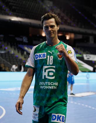 GER HBL season 2020 2021 FÜCHSE Berlin vs TVB Stuttgart, 15 12 20, Max Schmeling Halle, Berlin, Hans Lindberg Füchse Berlin 18