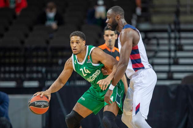 2020-12-15 Kaunas Lithuania. Basketball team Zalgiris Kaunas plays vs Baskonia Vitoria Gasteiz Euroleague game at Zalgiris arena in Kaunas on Tuesday 15 of December 2020. 24AUGUSTINE RUBIT. Vilnius Lithuania  Copyright: xKarolisxKavolelisx euroleague basketball