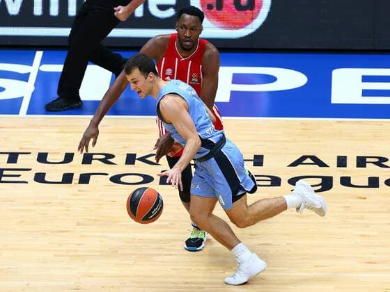 Basketball. Euroleague. BC Zenit vs BC Bavaria. Player of BC Zenit Kevin Pangos AlexanderxKulebyakin