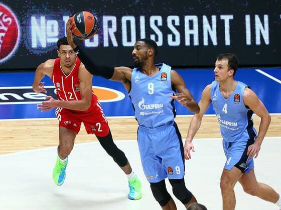 Basketball. Euroleague. BC Zenit vs BC Bavaria. Player of BC Zenit Austin Hollins AlexanderxKulebyakin