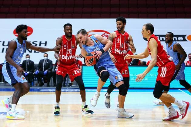 Basketball. Euroleague. BC Zenit vs BC Bavaria. Player of BC Zenit Mateusz Ponitka AlexanderxKulebyakin