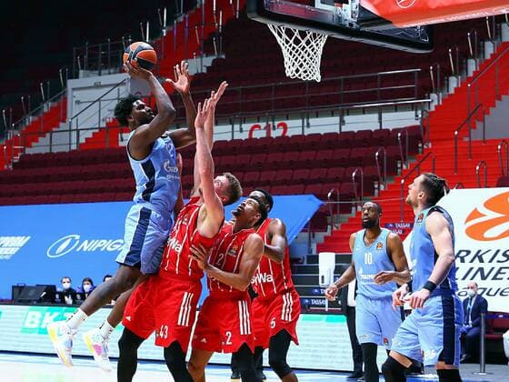 Basketball. Euroleague. BC Zenit vs BC Bavaria. Player of BC Zenit Alex Poytress AlexanderxKulebyakin