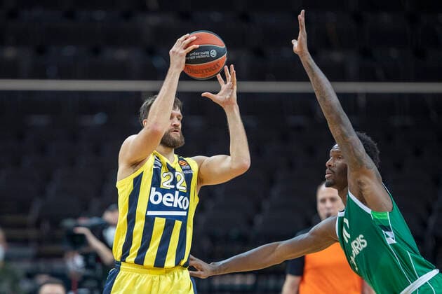 2020-12-17 Kaunas Lithuania. Basketball team Zalgiris Kaunas plays vs Fenerbahce Istanbul Euroleague game at Zalgiris arena in Kaunas on Thursday 17 of December 2020. DANILO BARTHEL, NIGEL HAYES. Kaunas Lithuania  Copyright: xKarolisxKavolelisx euroleague basketball