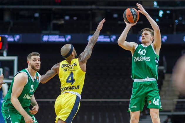 2020-12-17 Kaunas Lithuania. Basketball team Zalgiris Kaunas plays vs Fenerbahce Istanbul Euroleague game at Zalgiris arena in Kaunas on Thursday 17 of December 2020. 40 MARIUS GRIGONIS. Kaunas Lithuania  Copyright: xKarolisxKavolelisx euroleague basketball