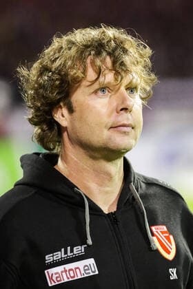 Aue, Germany 05 September 2015 3 Liga 15 16 Erzgebirge Aue vs Energie Cottbus Stefan Krämer Kraemer coach cottbus 3 Liga 15 16 Erzgebirge Aue vs Energie Cottbus jk