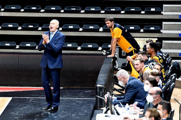 Rimas Kurtinaitis (entraineur khimki) BASKETBALL : LDLC ASVEL vs Khimki Moscou - Euroleague - 18 12 2020 FredericChambert Panoramic 
