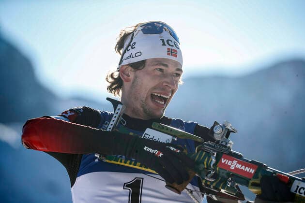 Bilder des Jahres 2020, Sport 12 Dezember BIATHLON - IBU WC Hochfilzen HOCHFILZEN,AUSTRIA,19.DEC.20 - BIATHLON - IBU World Cup, 12.5km pursuit, men. Image shows Sturla Holm Laegreid (NOR). GEPAxpictures xJasminxWalter