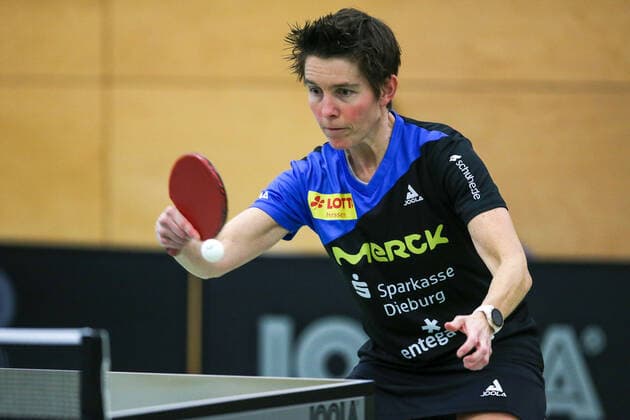 despor 19 12 2020 Table Tennis Ladies 1 BL TSV Langstadt SV Böblingen emspor, emonline, oespor, v l Tanja Krämer TSV Langstadt Table Tennis Ladies 1 Bundesliga Foto Joaquim Ferreira Copyright: JoaquimxFerreira