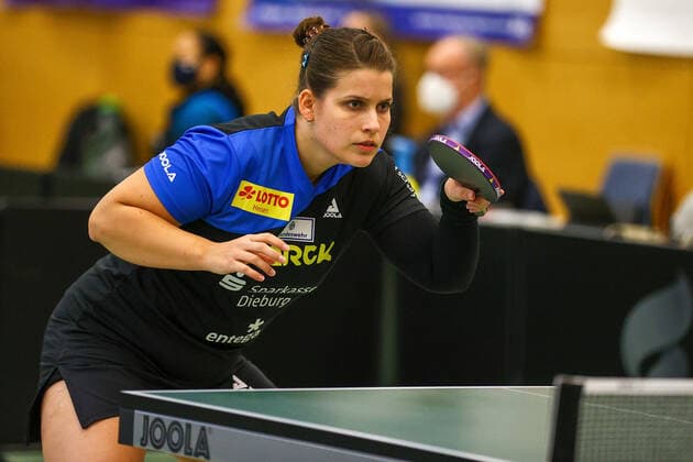 despor 19 12 2020 Table Tennis Ladies 1 BL TSV Langstadt SV Böblingen emspor, emonline, oespor, v l , Petrissa Solja TSV Langstadt Table Tennis Ladies 1 Bundesliga Foto Joaquim Ferreira Copyright: JoaquimxFerreira