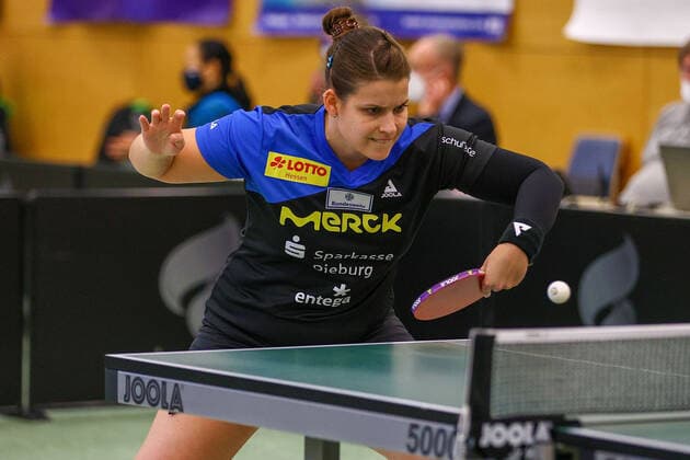 despor 19 12 2020 Table Tennis Ladies 1 BL TSV Langstadt SV Böblingen emspor, emonline, oespor, v l , Petrissa Solja TSV Langstadt Table Tennis Ladies 1 Bundesliga Foto Joaquim Ferreira Copyright: JoaquimxFerreira