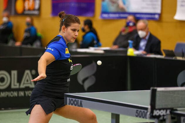 despor 19 12 2020 Table Tennis Ladies 1 BL TSV Langstadt SV Böblingen emspor, emonline, oespor, v l , Petrissa Solja TSV Langstadt Table Tennis Ladies 1 Bundesliga Foto Joaquim Ferreira Copyright: JoaquimxFerreira