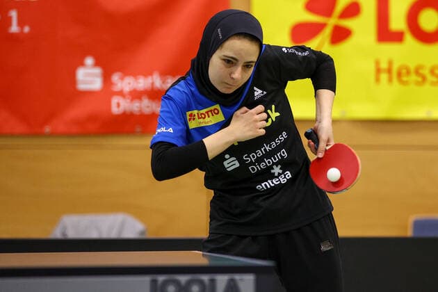 despor 19 12 2020 Table Tennis Ladies 1 BL TSV Langstadt SV Böblingen emspor, emonline, oespor, v l , Dina Meshref TSV Langstadt Table Tennis Ladies 1 Bundesliga Foto Joaquim Ferreira Copyright: JoaquimxFerreira