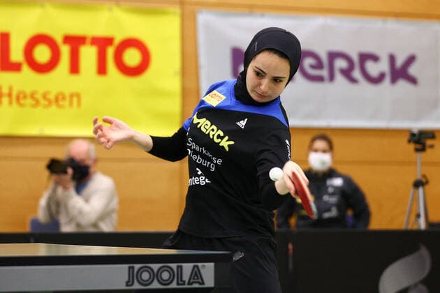 despor 19 12 2020 Table Tennis Ladies 1 BL TSV Langstadt SV Böblingen emspor, emonline, oespor, v l , Dina Meshref TSV Langstadt Table Tennis Ladies 1 Bundesliga Foto Joaquim Ferreira Copyright: JoaquimxFerreira