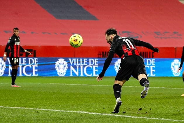 but - Amine Gouiri (OGC Nice) FOOTBALL : OGC Nice vs Lyon - Ligue 1 Uber Eats - Nice - 19 12 2020 NorbertScanella PanoramiC 