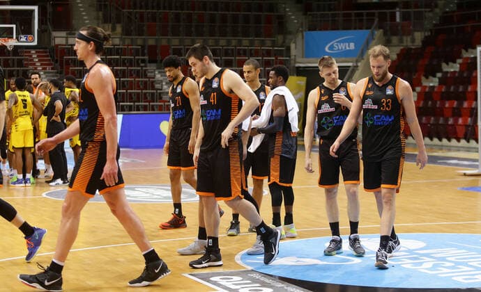 Ludwigsburg , Basketball easyCredit BBL Bundesliga , MHP RIESEN Ludwigsburg vs Rasta Vechta , Disappointment Vechta