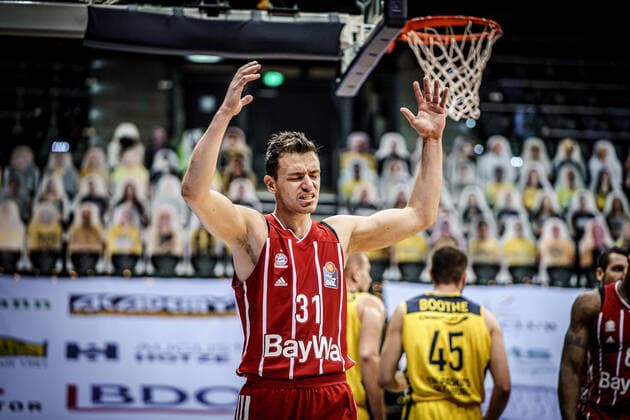 easyCredit BBL 7 Matchday EWE Baskets FC Bayern Basketball Basketball Oldenburg 20 12 2020 Season 2020 2021 easyCredit BBL 7 Matchday EWE Baskets FC Bayern Munich Basketball Zan Sisko Munich, No 31 editorial use only commercial use only by arrangement with the photographer Oldenburg Germany
