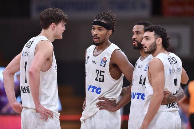 Maik Kotsar Hamburg Towers , Terry Allen, Bryce Taylor Hamburg Towers , Maximilian Max DiLeo L R , GER, Basketball, Bundesliga, BBL, BG Goettingen Hamburg Towers, 20 12 2020, Basketball, Bundesliga, BBL, BG Goettingen Hamburg Towers, 20 12 2020 Goettingen Copyright: xSippel xEibner-Pressefotox EP_rsl
