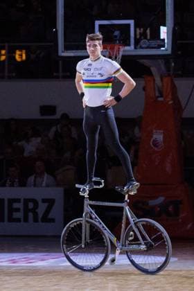 Bamberg, Germany 08 January 2019 artistic cyclist Lukas Kohl Brose Arena 08 01 19 artistic cyclist Lukas Kohl GER artistic cyclist Lukas Kohl Brose Arena 08 01 19 ksch