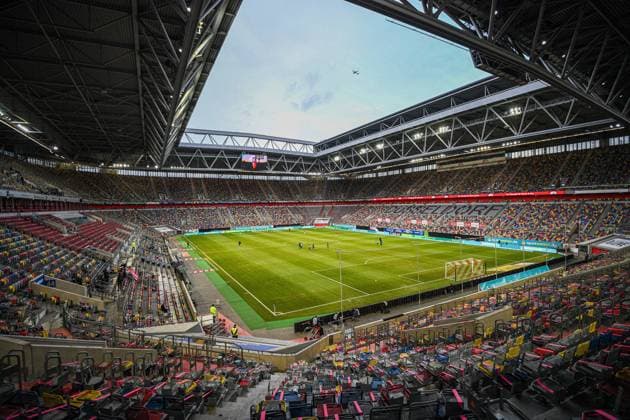 Football 3 Liga 17 Matchday KFC Uerdingen 1 FC Kaiserslautern on 19 12 2020 at Merkur Spiel Arena in Düsseldorf Stadium panorama DFB regulations prohibit any use of photographs as image sequences and or quasi video xMSx