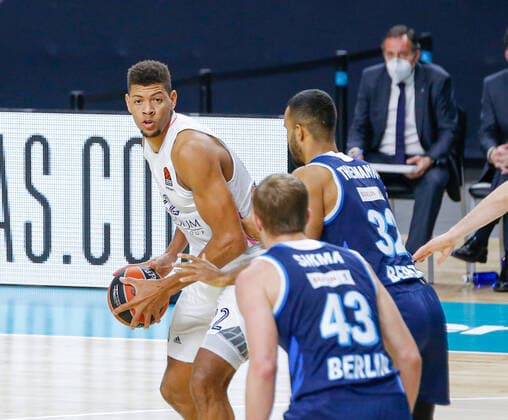MATCH Day 16 Mens Euroleague Madrid Real Madrid vs Alba Berlin Edy Tavares Luke Sikma Johannes Thiemann Madrid Madrid Spain Basketball  Copyright: xAlbaxPachecox