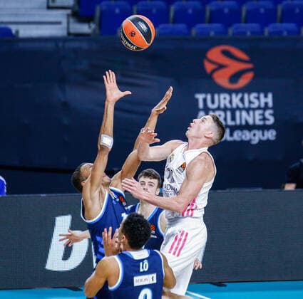 MATCH Day 16 Mens Euroleague Madrid Real Madrid vs Alba Berlin Jaycee Carroll Louis Olinde Madrid Madrid Spain Basketball  Copyright: xAlbaxPachecox
