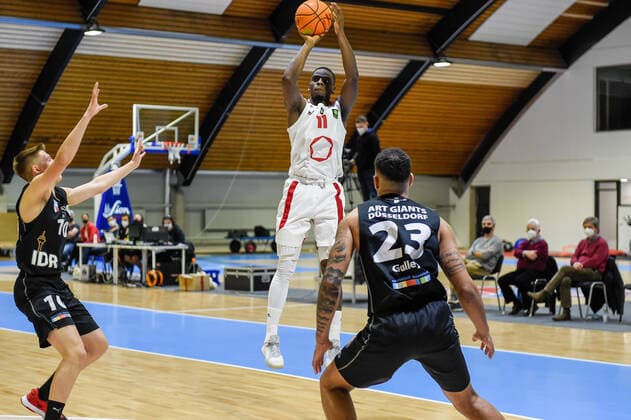 Barmer 2 Basketball Bundesliga ProB, Rheinstars Koeln vs ART Giants Duesseldorf, 23 12 2020 Karl Mamady Dia RheinStars Koeln 11 , Barmer 2 Basketball Bundesliga ProB, Rheinstars Koeln vs ART Giants Duesseldorf on 23 12 2020 at the Basketball Campus in Koeln North Rhine-Westphalia Copyright: xBEAUTIFULxSPORTS Mueller-Laschetx