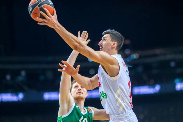 2020-12-23 Kaunas Lithuania. Basketball team Zalgiris Kaunas plays vs Bayern Munich Euroleague game at Zalgiris arena in Kaunas on Wednesday 23 of December 2020. NIHAD DEDOVIC, MARIUS GRIGONIS. KAUNAS Lithuania  Copyright: xKarolisxKavolelisx Euroleague basketball