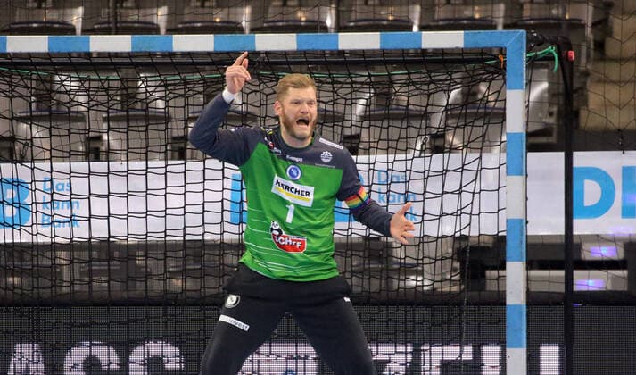 26 12 20 TVB Stuttgart Bergischer HC Germany, Stuttgart, 26 12 2020, handball, DKB Bundesliga, season 2020 2021, TVB Stuttgart Bergischer HC Johannes Bitter TVB Stuttgart