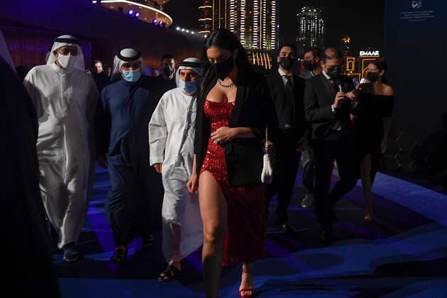 Foto Fabio Ferrari - LaPresse 27 Dicembre 2020 Dubai ( Emirati Arabi ) Dubai Globe Soccer Award 2020 - Dodicesima Edizione. Nella foto: Georgina Rodriguez photo Fabio Ferrari - LaPresse December 27, 20720 Dubai (Unated Arab Emirate) Sport Dubai Globe Soccer Award 2020 - 12th Edition. In the pic: Georgina Rodriguez  Copyright: xFabioxFerrari LaPressex