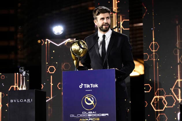 Foto Fabio Ferrari - LaPresse 27 Dicembre 2020 Dubai ( Emirati Arabi ) Dubai Globe Soccer Award 2020 - Dodicesima Edizione. Nella foto: Gerard Pique (Player Career) photo Fabio Ferrari - LaPresse December 27, 20720 Dubai (Unated Arab Emirate) Sport Dubai Globe Soccer Award 2020 - 12th Edition. In the pic: Gerard Pique (Player Career)  Copyright: xFabioxFerrari LaPressex