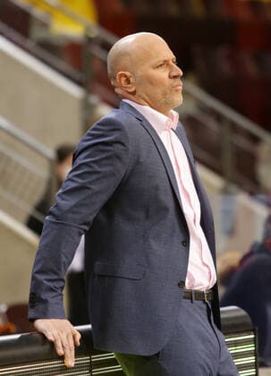 Ludwigsburg , Basketball easyCredit BBL Bundesliga , MHP RIESEN Ludwigsburg vs s Oliver Würzburg , Denis Wucherer coach Würzburg