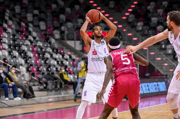 easyCredit BBL, Telekom Baskets Bonn vs BG Goettingen, 27 12 2020 Akeem Vargas BG Goettingen 8 , easyCredit BBL, Telekom Baskets Bonn vs BG Goettingen on 27 12 2020 at Telekom Dome Bonn, Bonn Nordrhein Westfalen Copyright: xBEAUTIFULxSPORTS Mueller-Laschetx