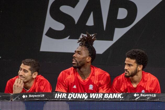 Diego Flaccadori 12 FC Bayern , Jalen Reynolds 8 FC Bayern , Nick Weiler Babb 0 FC Bayern , FC Bayern Basketball vs Brose Bamberg, BBL, 27 12 2020 Muenchen Bayern Germany Copyright: xkolbert-press UlrichxGamelx