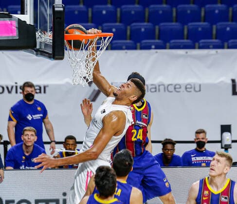 MATCH Day 16 Endesa ACB Mens League Madrid Real Madrid vs FC Barcelona Barca Edy Tavares Madrid Madrid Spain Basketball  Copyright: xAlbaxPachecox