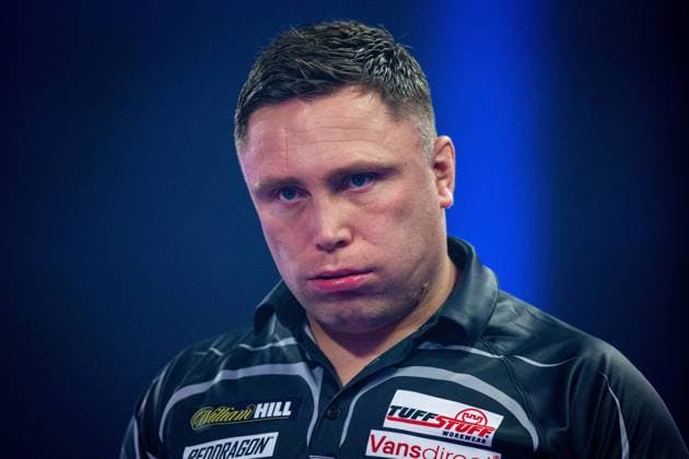 William Hill World Darts Championship 28 12 2020. Gerwyn Price (Wales) reacts during the William Hill World Darts Championship at Alexandra Palace, London, United Kingdom on 28 December 2020. London Alexandra Palace London United Kingdom Editorial use only , Copyright: xIanxStephenx PSI-11383-0101