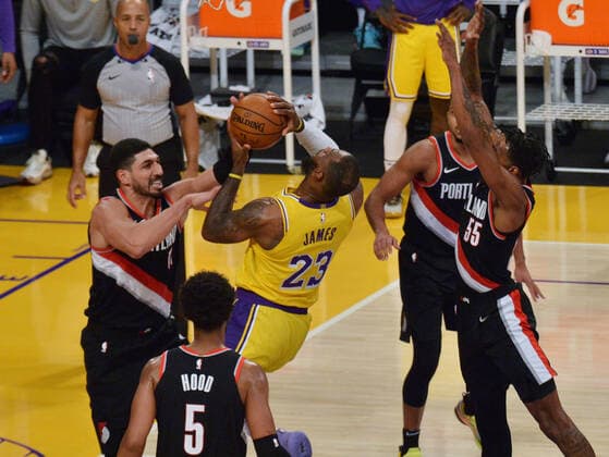 Basketball, NBA, Los Angeles Lakers - Portland Trail Blazers