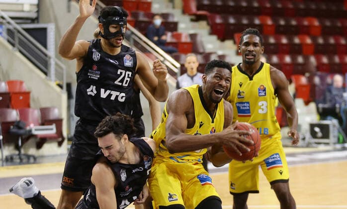 Ludwigsburg , Basketball easyCredit BBL Bundesliga , MHP RIESEN Ludwigsburg vs Hamburg Towers , center Yorman Polas bartolo Giants