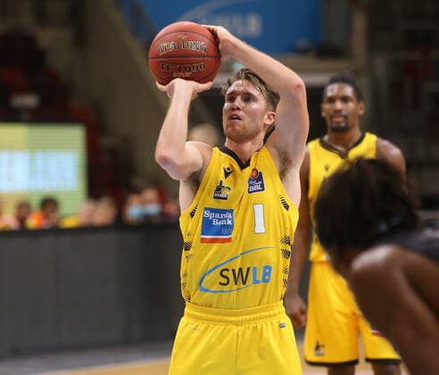 Jordan Hulls Giants MHP Riesen Ludwigsburg vs Hamburg Towers Basketball Bundesliga 2020 2021 Ludwigsburg , GER, 29 12 2020,