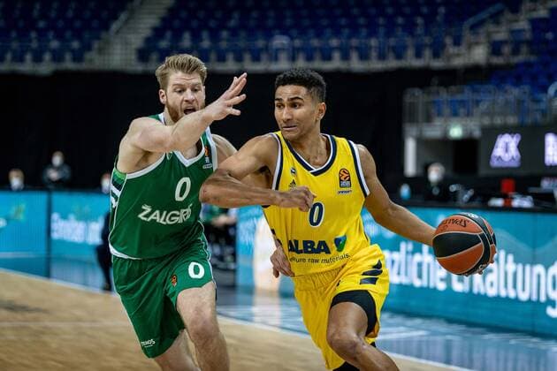 Basketball Berlin 29 12 2020 Season 2020 2021 Euroleague Regular Season Round 17 Alba Berlin vs Zalgiris Kaunas Maodo Lo Alba Berlin, No 00 re Thomas Walkup Kaunas, No 00