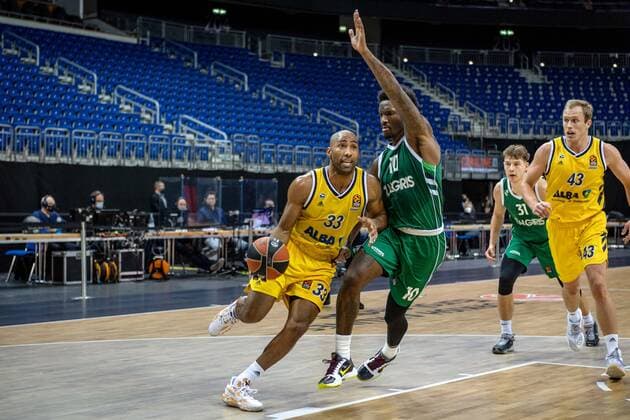 Basketball Berlin 29 12 2020 Season 2020 2021 Euroleague Regular Season Round 17 Alba Berlin vs Zalgiris Kaunas Jayson Granger Alba Berlin, No 33 Nigel Hayes Kaunas, No 10
