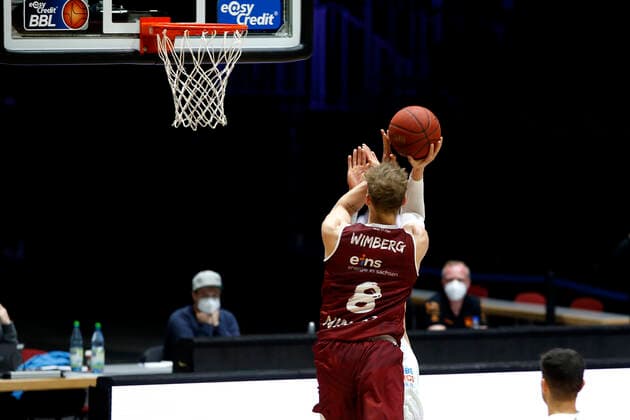 30 12 2020, easyCredit Basketball Bundesliga, BBL, season 2020 2021, mens, Chemnitz Niners Syntainics MBC Jan Niklas Wimberg, Niners Chemnitz Chemnitz Fair Chemnitz Saxony Germany