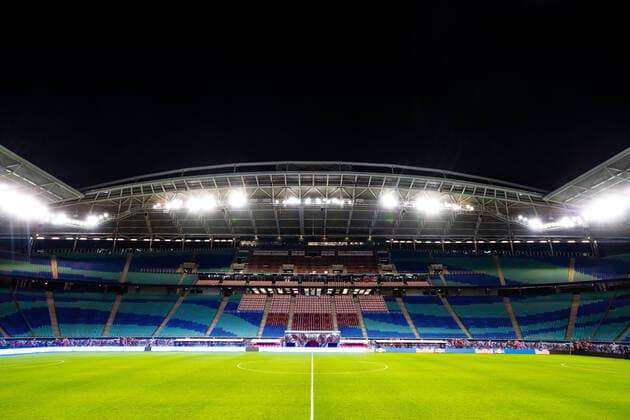 Red Bull Arena without spectators during the season 2020 2021 13 matchday in the 1 Bundesliga men between RB Leipzig and 1 FC Köln at Red Bull Arena on 19 December 2020 in Leipzig, Saxony, Germany DFL and DFB REGULATES PROHIBIT ANY USE OF PHOTOGRAPHS as IMAGE SEQUENCES and or QUASI VIDEO