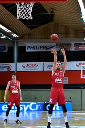 Johannes Richter Giessen 46ers, 12 at free throw JobStairs Giessen 46ers vs BG Goettingen, easyCredit Basketball Bundesliga, 2020 2021 season, 11 match day, 02 01 2021 JobStairs Giessen 46ers vs BG Goettingen, easyCredit Basketball Bundesliga, 2020 2021 season, 11 match day, 02 01 2021 Giessen Copyright: xStefanxTschersich Eibner-Pressefotox EP_STH