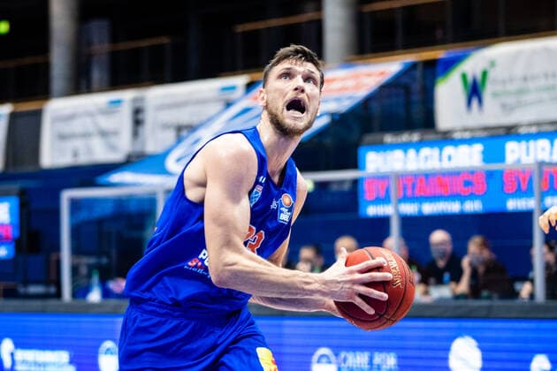 Michal Michalak 23 Syntainics MBC during the match Season 2020 2021 Men in the EasyCredit Bundesliga between Syntainics MBC and Fraport Skyliners at Stadthalle Weissenfels on 2 January 2021 in Weissenfels, Sachsen Anhalt, Germany