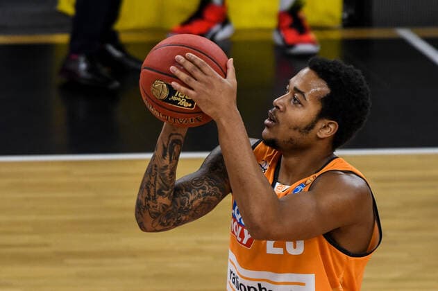 GER, BBL, ratiopharm ulm vs Telekom Baskets Bonn 02 01 2021, ratiopharm arena, Neu Ulm, GER, BBL, ratiopharm ulm vs Telekom Baskets Bonn, in picture Troy Caupain Ulm, 23 nordphotoxHafner nph00200